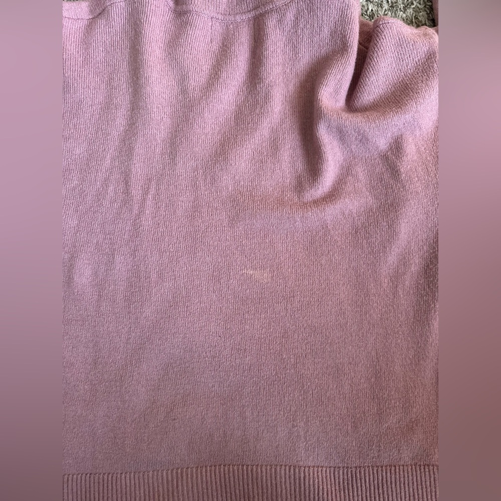 Old Navy Women's Dusty Pink V-Neck Knit Top Sweater - Picture 5 of 5